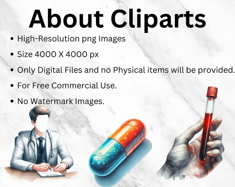 Medicine-themed clipart PNG bundle for sublimation and digital download