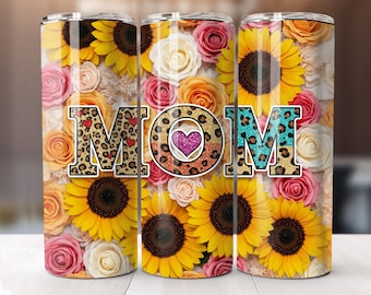Envoltura para vaso delgado de 20 oz para mamá. El mejor diseño de sublimación para mamá. Descarga digital PNG. Regalo para el Día de la Madre. Diseño de sublimación para mamá. Envoltura para vaso.