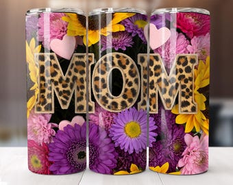 Best Mom Tumbler Wrap Muttertag Sublimation Design 20 oz PNG Digital Download Muttertag Geschenkverpackung Sublimation PNG Tumbler Wrap für Mama
