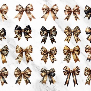 Girly Girl Bow Clipart, Leopard Print Cheetah Design, Trendy Soft Girl Aesthetic Clipart, Digital Download for Shirt Designs