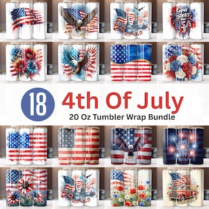Paquet d'emballage gobelet 4 juillet, drapeau des États-Unis 20 oz skinny, sublimation PNG, drapeau patriotique américain, tournesol, étoiles scintillantes, téléchargement immédiat