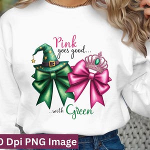 Slechte verandering voor het goede T-shirt png, trotseer zwaartekracht bezemsteel toverstaf ontwerp, Wizard of Oz filmkunst, heks roze en groen digitale download