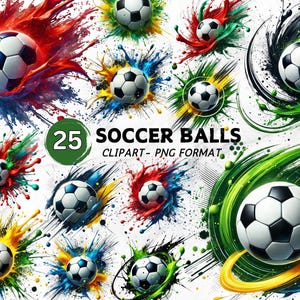 Aquarell Fußball Clipart Bundle, Fußball PNG-Dateien, Fußball, Schuhe PNG, Sublimationsentwürfe, Sport Clipart für T-Shirts, kommerzielle Nutzung