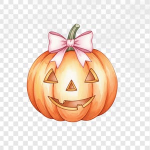 Hand-painted watercolor Halloween illustrations of cute ghosts, pumpkins, cats, and pastel spooky elements for commercial use crafts