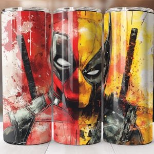 01 Dead-Pool Tumbler Wrap 20 Oz Cartoon Character Sublimation Design for 20 Oz Tumbler Digital Download  Tumbler Wrap For Commercial use
