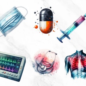 Healthcare-themed PNG files with doctor, nurse, and medical elements for sublimation