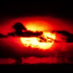 Melting sunset
