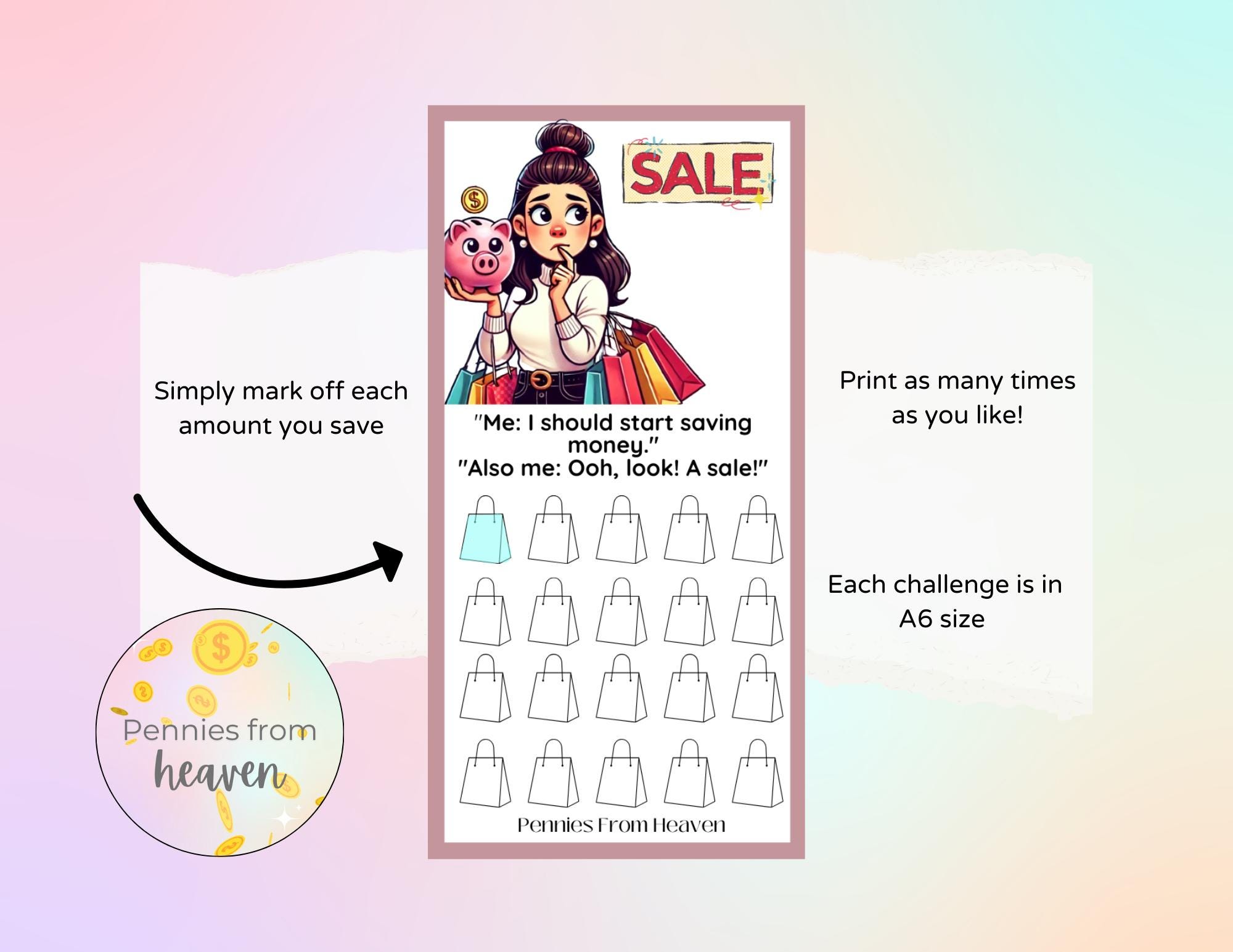 Budgeting Gone Wrong Memes Mini Money Challenge, A6 Insert, Printable ...