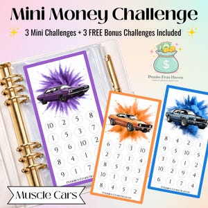 Mini Geld Herausforderung Mini Geld Herausforderung A6 druckbare Auto Einsparungen Herausforderung Budget Binder Insert Cash Füllung Digitaler Download