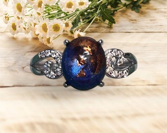 Sterling Silver Rhodium-Plated Bespoke Pet Ash/Hair Ring