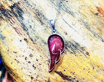 Sterling Silver Pet/Ash Hair Feather Necklace
