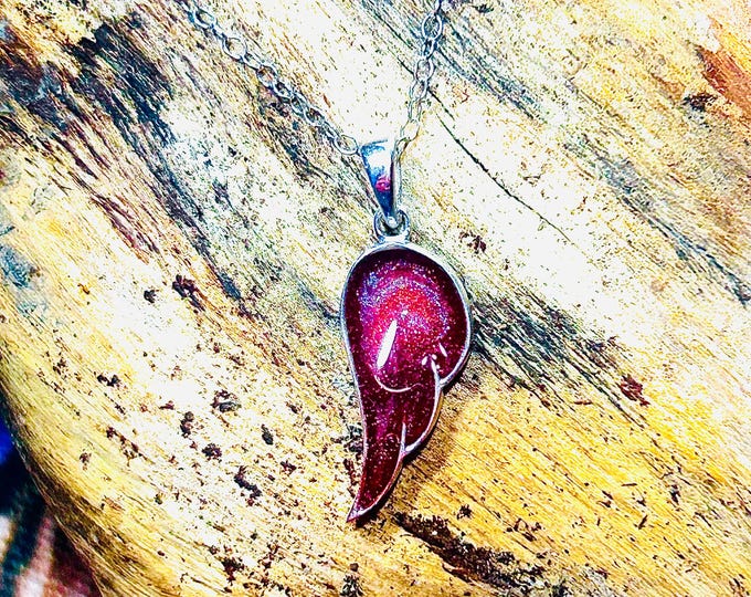 Sterling Silver Pet/Ash Hair Feather Necklace