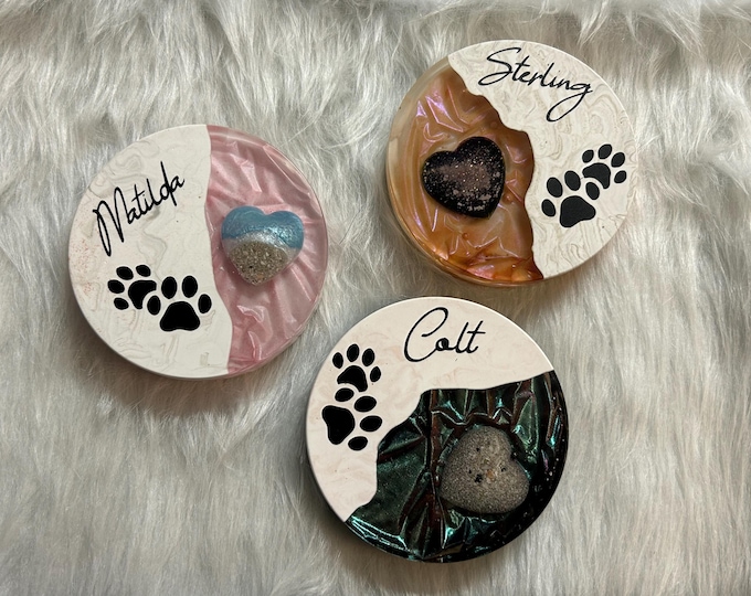 Pet Memorial Piece - Dog/Cat Memorial, Pet Ash Memorial, Pet Memorial Jewelry