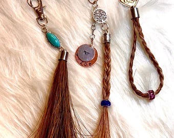 Charmed Horse Hair Key Chain