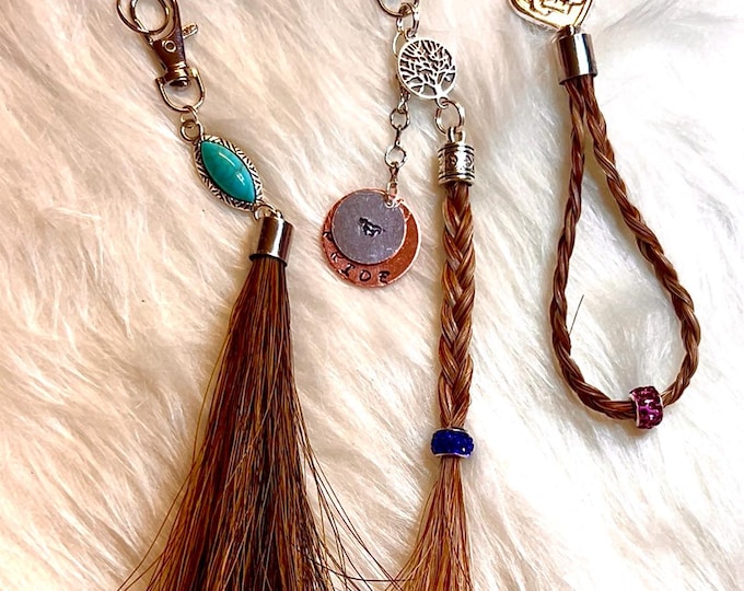 Charmed Horse Hair Key Chain