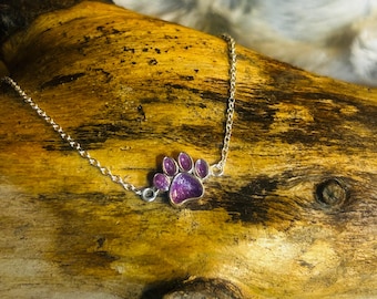 Sterling Silver Paw Print Pet Ash Memorial Bracelet
