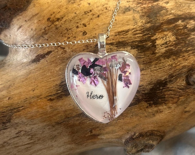 Tree of Life Pet Hair Memorial Pendant w/ Necklace - Horse Hair Jewelry, Dog Hair Jewelry, Pet Ash Memorial, Pet Hair Jewelry