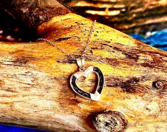 Braided Horse Hair Heart Pendant