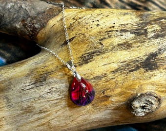 Horse Hair/Pet Ash Teardrop Cabochon