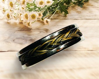 Titanium Braided Horse Hair Memorial Ring