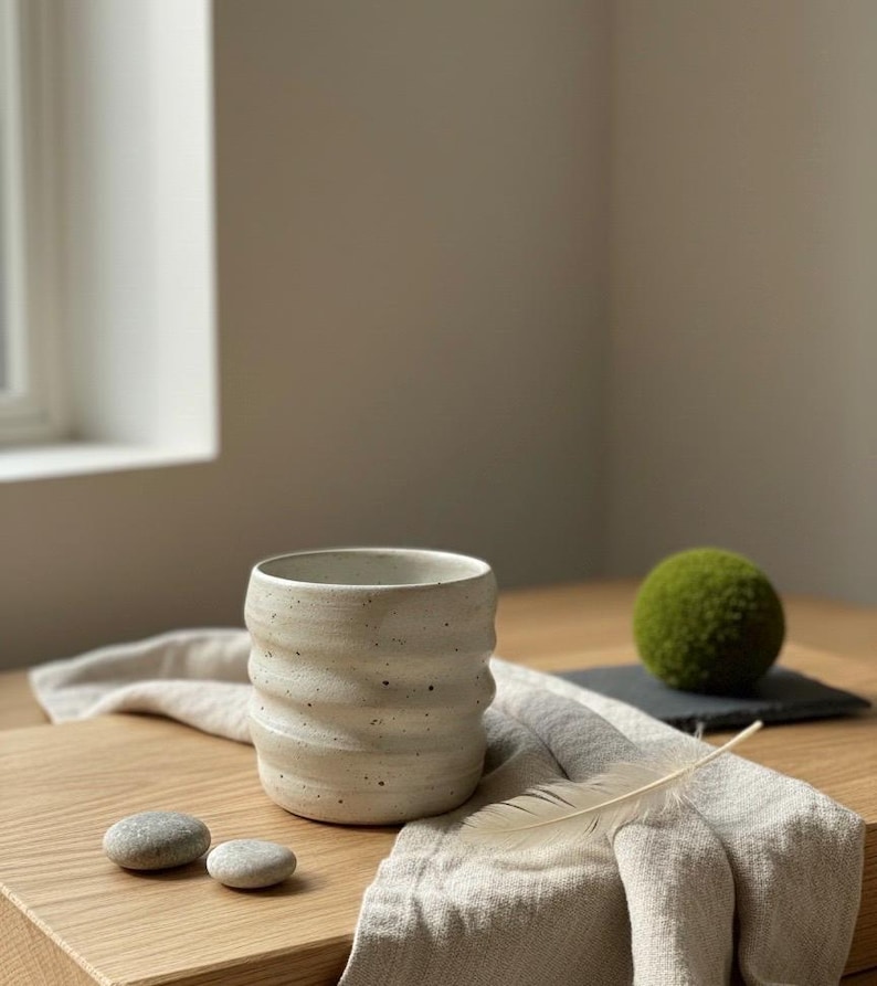 Handmade Ceramic Cup UK · Stoneware Mug · Coffee Cup · Scandinavian Style image 12
