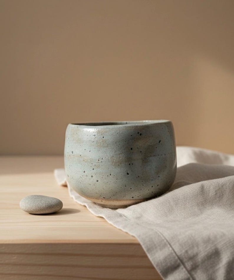 Handmade Ceramic Cup UK · Stoneware Mug · Coffee Cup · Scandinavian Style Ash Gray