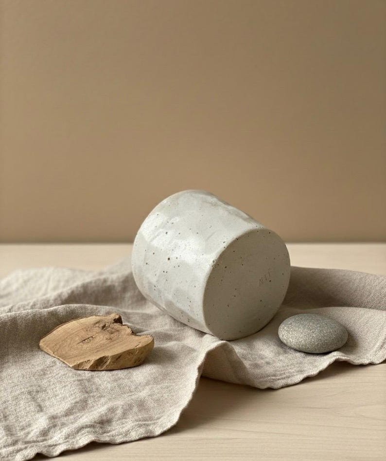 Handmade Ceramic Cup UK · Stoneware Mug · Coffee Cup · Scandinavian Style image 9