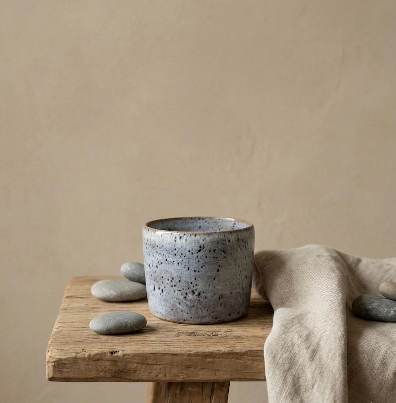 Handmade Ceramic Cup UK · Stoneware Mug · Coffee Cup · Scandinavian Style Ocean