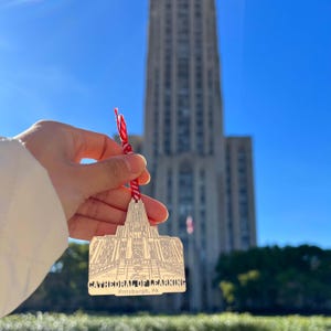 Engraved Cathedral of Learning Ornament
