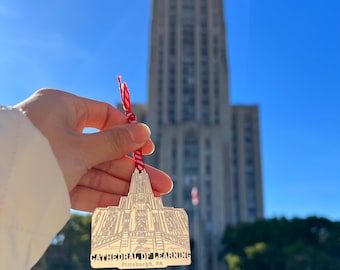 Engraved Cathedral of Learning Ornament