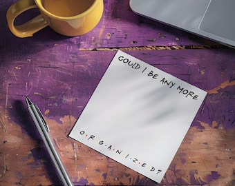 Notepad, Friends TV Show Inspired Post-it® Note Pads "Could I be any more organized?", Chandler Bing