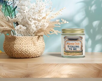 Misquamicut Beach Candle, Coastal Gift, Beach House Decor, Vacation Souvenir, Summer Candle, Ocean Scented, Rhode Island Gift