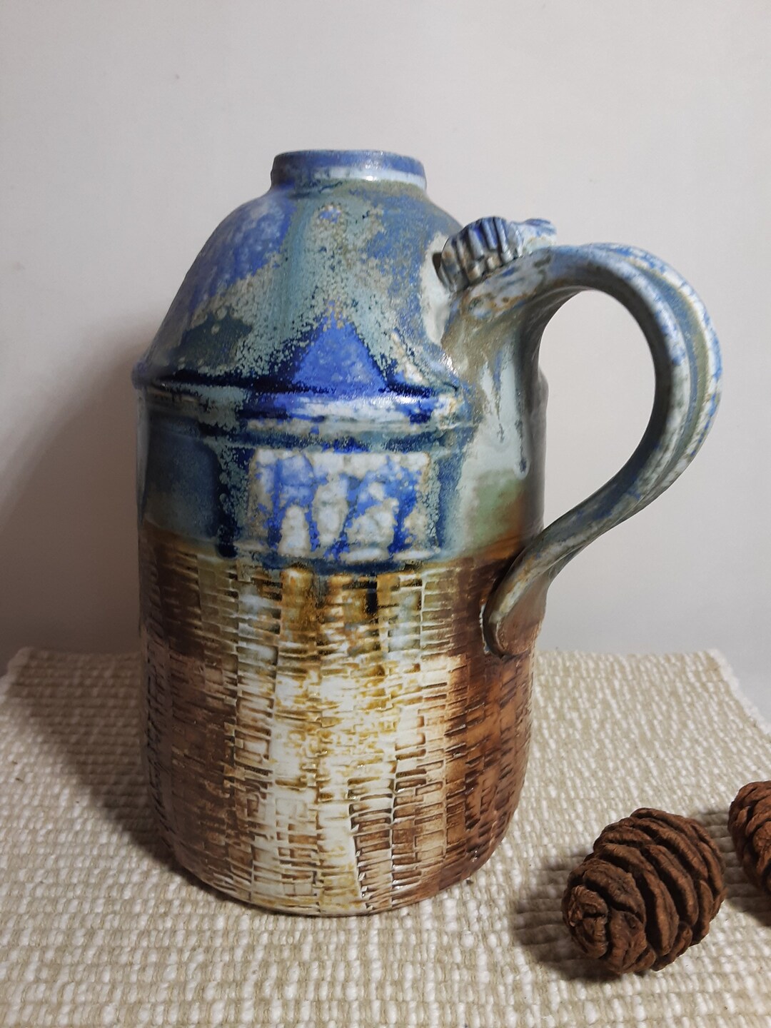 Wood and Salt Fired Porcelain Jug Etsy
