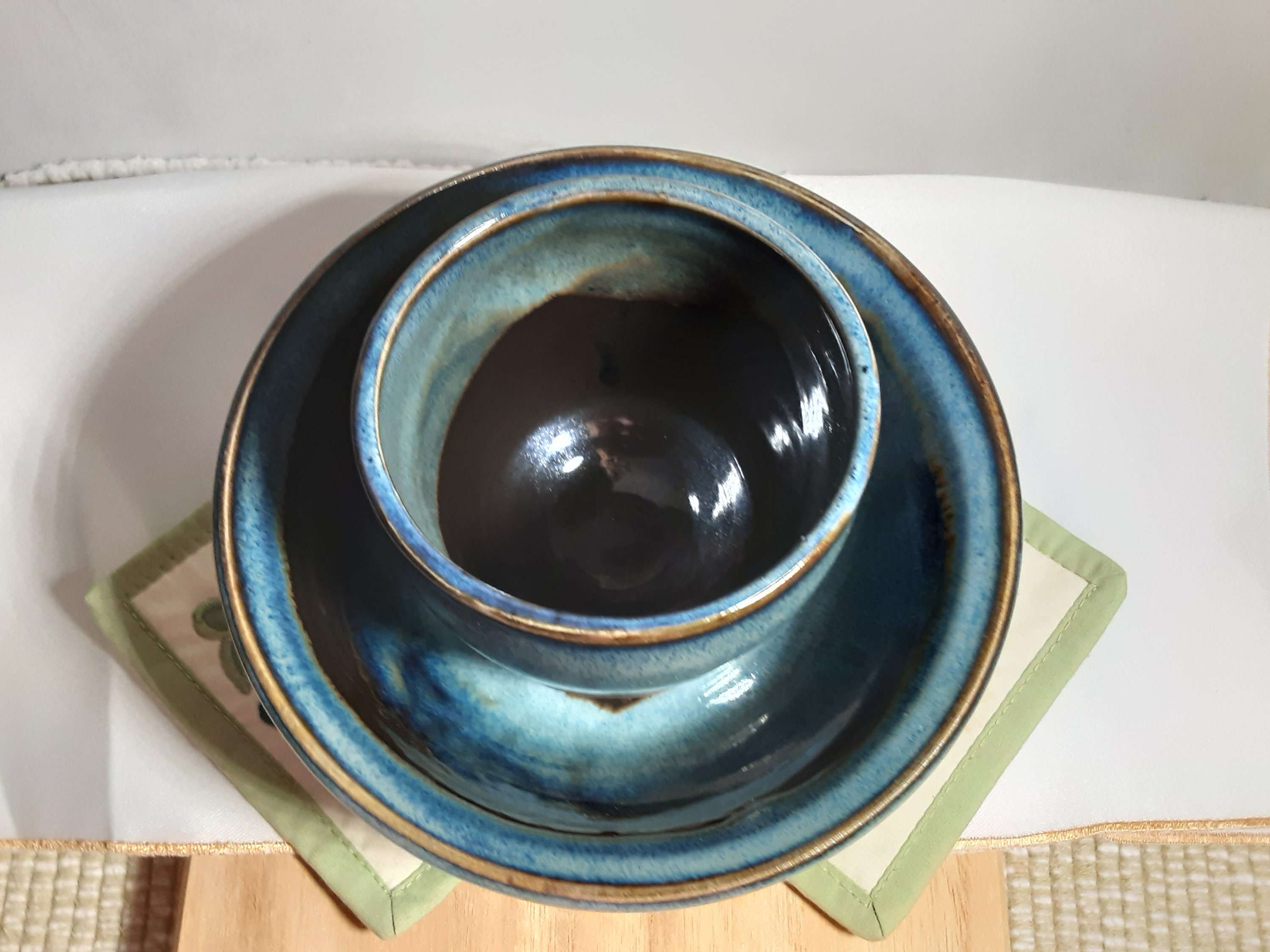 Stoneware Ceramic Breakfast Set Pottery Bowl Pottery Etsy