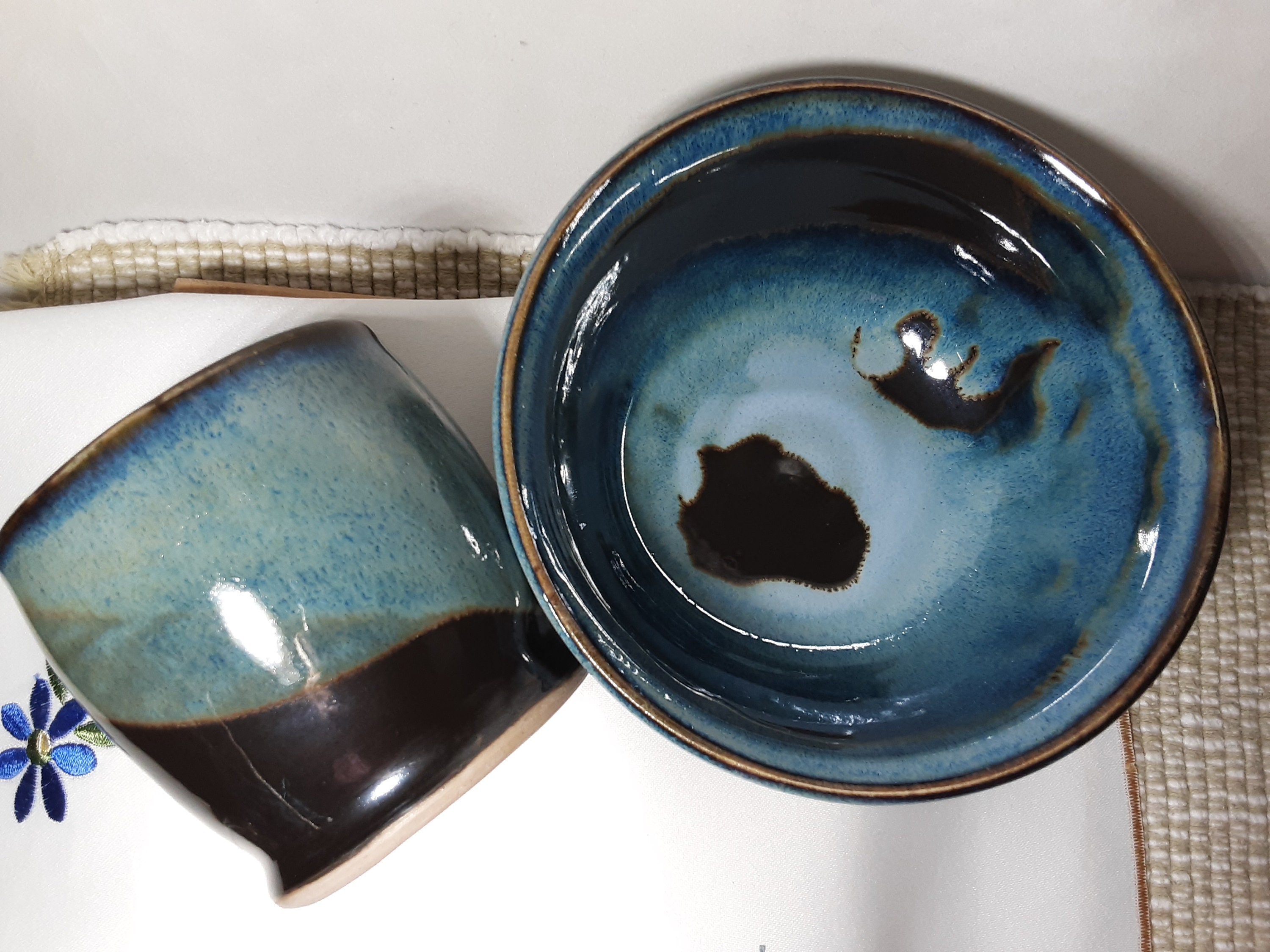 Stoneware Ceramic Breakfast Set Pottery Bowl Pottery Etsy