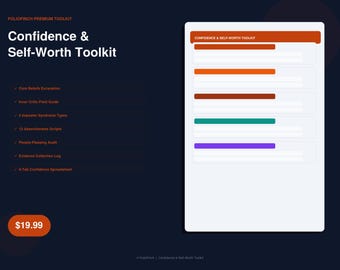 Confidence & Self-Worth Toolkit: Inner Critic, Imposter Syndrome, Assertiveness (Digital Download)