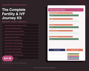 IVF Fertility Journey Kit: Emotional Support, TTC Tracker, Survival Guide (Digital PDF)