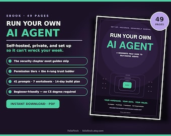 Self-Hosted AI Agent Guide | Build Private AI Safely (Digital Download PDF)