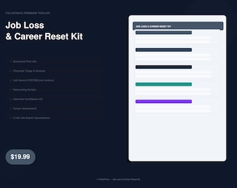 Job Loss & Career Reset Kit: Recovery Planner, Resume Strategy, Interview Scripts (Digital Download)