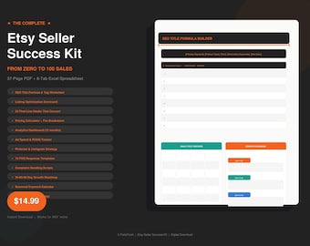 Etsy Seller Success Kit: SEO Guide, Listing Optimization, Pricing Calculator (Digital Download)