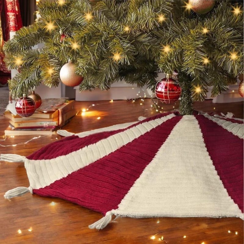 Knit Tree Skirt Etsy