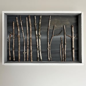 Scatola delle ombre Foresta Betulle Arte