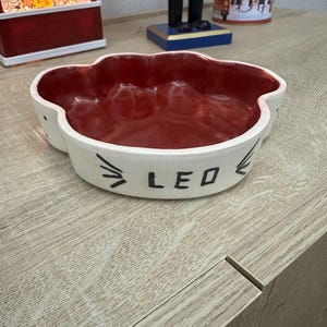 Personalized Ceramic Pet Bowl with Name – Customizable for Cats and Dogs