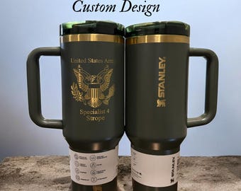 Stanley 40oz-bekerlogo gegraveerd relatiegeschenk, beker met aangepast logo met rietje, bedrijfslogo mokken in beker