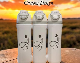 Personlig Owala 24oz FreeSip-flaska, lasergraverad personlig namngåva för sjuksköterska, lärare, student, sjuksköterska, skola, vätskegåva för sjuksköterskeveckan