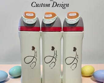 Custom Name Owala Bottle 24oz, FreeSip, Medical Staff Appreciation Gift for Nurse, Doctor, Healthcare Worker, Engraved Daily Use Gift