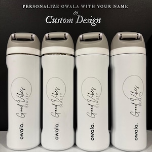 Personalized Owala 24oz FreeSip bottle with custom logo or name engraving. Perfect for unique gifts, branding, or personalized everyday use.