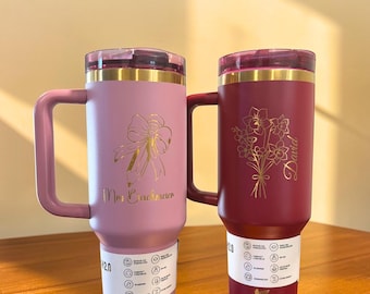 Copo térmico Stanley personalizado de 1,18 litro com nome gravado | Presente para professor, treinador ou diretor, agradecimento à equipe escolar, presente de fim de ano