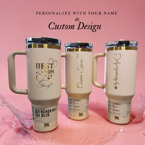 Personalized Stanley 40oz tumbler with custom engraved name, perfect gift for teachers, professors, and school staff. Ideal for appreciation and daily use.