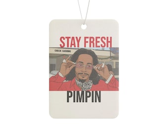 Pimpin Stay Fresh Car Air Freshener Money Mike Air Freshener | Friday After Next Car Freshener | Funny 2000s Movie Gift